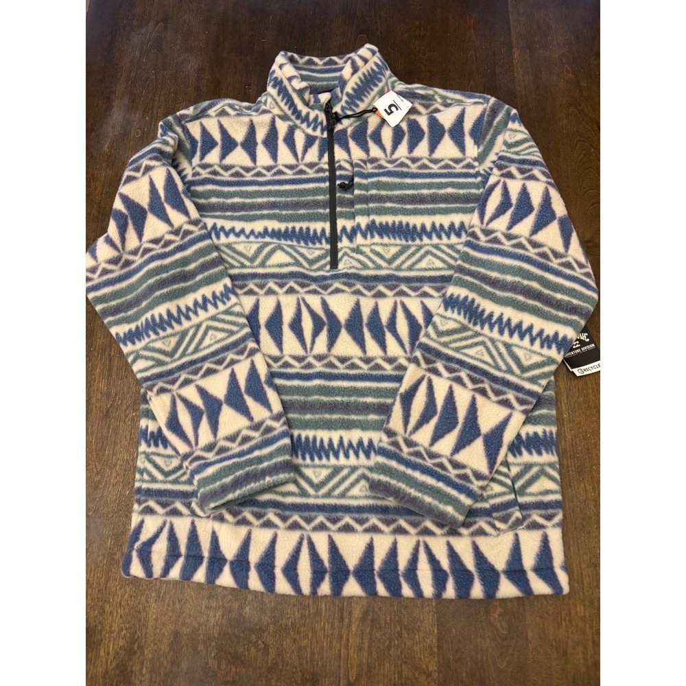 Billabong Adventure Division Boundary Mock Neck Fleece Blue Tribal ABYFT00498 M